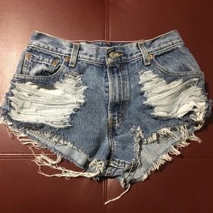Distressed Levi Shorts